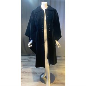 Vintage Velvet Cape Coat
